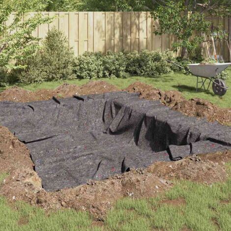Polaire pour Piscine Gris 1 x 50 m Polyester et coton vidaXL