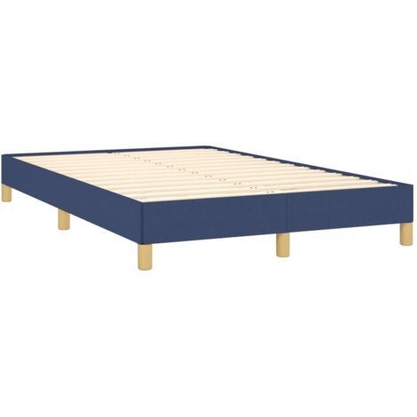 Cadre de lit sans matelas bleu 120x190 cm tissu vidaXL (1/5)