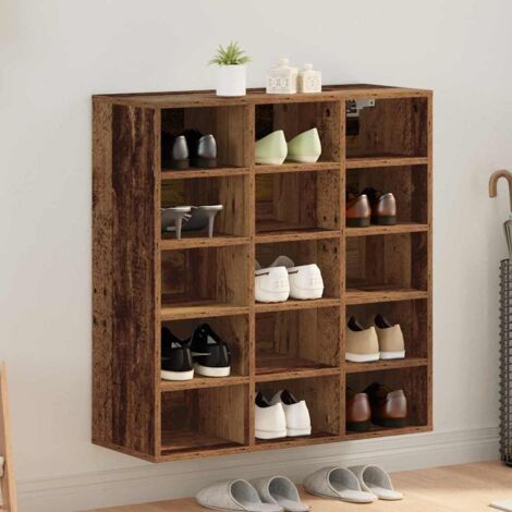 Cabinet à chaussures Bois ancien 103x30x51 cm Bois d'ingénierie vidaXL