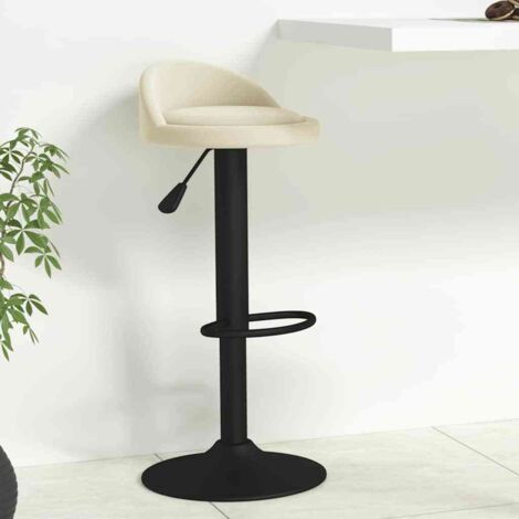 vidaXL Tabouret de bar Crème Velours (1/5)