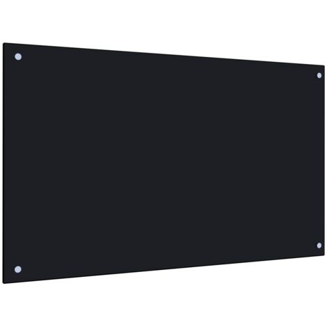 Vidaxl – Dosseret de cuisine noir 100x60 cm – Verre trempé résistant à la chaleur – Protection anti-éclaboussures – Facile à nettoyer