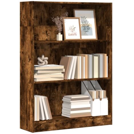 Bibliothèque chêne fumé 80x24x109 cm bois d'ingénierie vidaXL