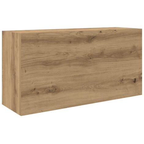 Vidaxl – Armoire murale de salle de bain chêne artisanal – Bois d'ingénierie résistant à l'humidité – Dimensions 80x25x40 cm – Portes avec vérin à gaz