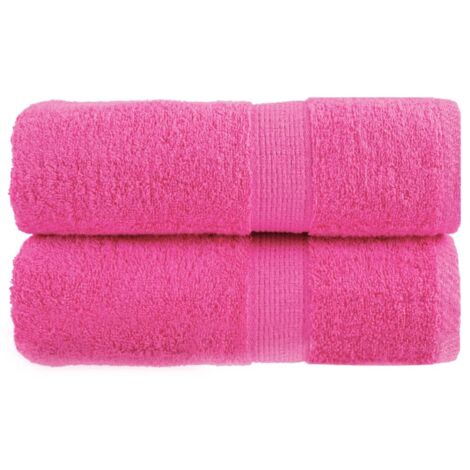 Serviettes d'invité de qualité supérieure SOLUND 2 pcs rose vidaXL