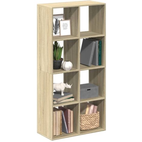 vidaXL Room Divider Bookcase Sonoma Oak 69.5x29x137.5 cm Engineered Wood