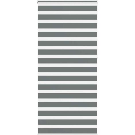 Store zèbre gris foncé largeur du tissu 105,9 cm polyester vidaXL
