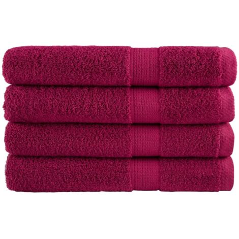 Serviettes de sauna de qualité supérieure SOLUND 4 pcs bordeaux vidaXL