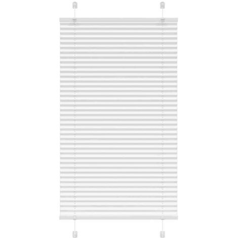 vidaXL Store plissé blanc 75x100 cm largeur du tissu 74,4 cm polyester