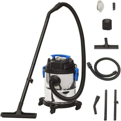 Vidaxl – Aspirateur sec et humide 1200 W 20 L – Acier inoxydable – Pression d'aspiration 15 kPa – Fonction 3-en-1 pour nettoyage humide et sec (1/5)
