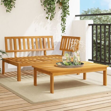 vidaXL Salon de jardin palette 2 pcs bois massif d'acacia (1/5)