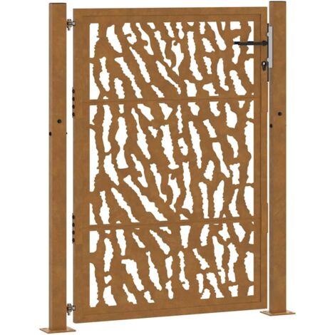 vidaXL Garden Gate 100x125 cm Weathering Steel Trace Design