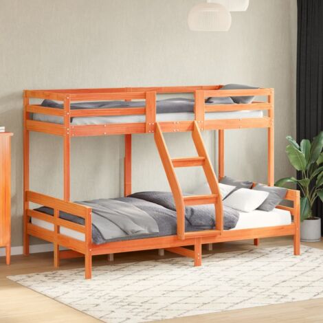Lit superposé sans matelas 90x200/120x200 cm bois massif vidaXL (1/5)