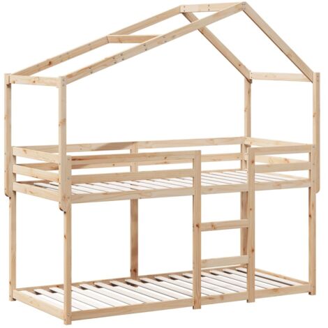 vidaXL Lit superposé sans matelas 75x190 cm bois de pin massif
