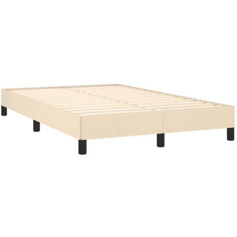 Cadre de lit sans matelas crème 120x190 cm tissu vidaXL