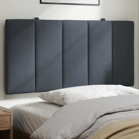 Coussin de tête de lit Hanko gris foncé 100 cm velours vidaXL