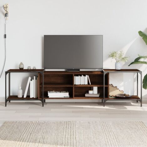 vidaXL TV Cabinet Brown Oak 203x37x50 cm Engineered Wood (1/5)