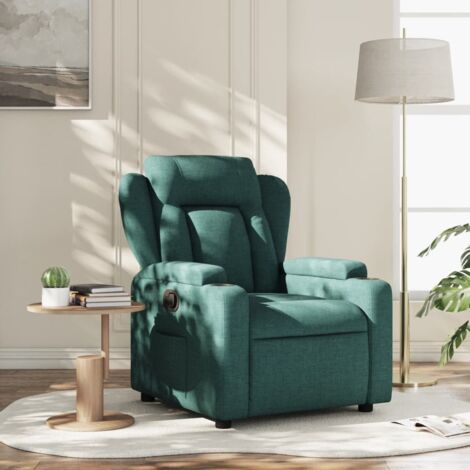 Fauteuil inclinable Vert foncé Tissu vidaXL