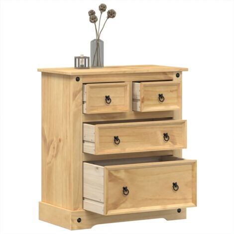 Commode Corona 80x43x91 cm bois massif de pin vidaXL (1/6)