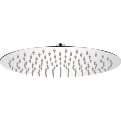 Vidaxl – Tête de douche ronde en acier inoxydable 30 cm – 140 buses anti-calcaire – Articulation pivotante pour angle ajustable