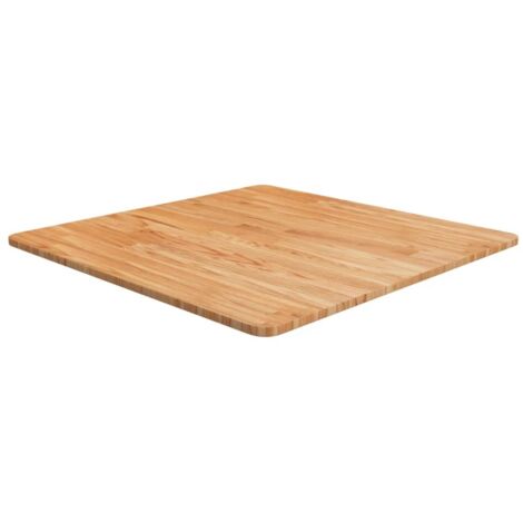 Dessus de table carré Marron clair70x70x1,5cm Bois chêne traité vidaXL