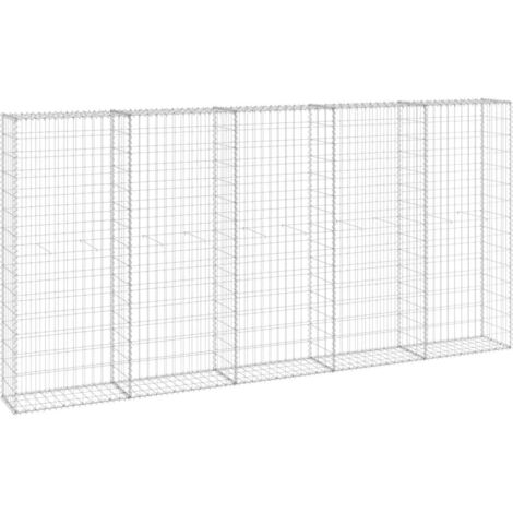 Vidaxl – Mur en gabion 300x30x150 cm – Acier galvanisé résistant aux intempéries – Couvercles supérieur et inférieur inclus – Pour murs de soutènement