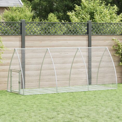 Vidaxl – Clapier extérieur en acier galvanisé 300x105x120 cm – Cage spacieuse avec porte verrouillable – Conçu pour lapins, poules et petits animaux