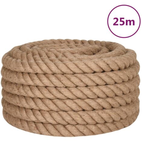 Vidaxl – Corde de jute 25 m Ø40 mm – Résistante aux intempéries – Pour artisanat et décoration – Charge maximale 22,5 kg