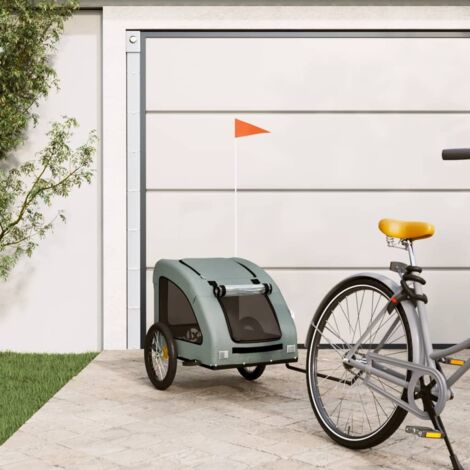 Vidaxl – Remorque de vélo pour animaux de compagnie – Tissu oxford imperméable – Cadre en fer robuste – Charge maximale 30kg – Pour petits chiens