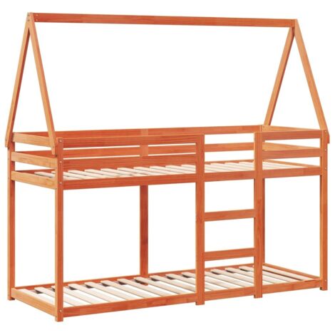 Lit superposé sans matelas cire marron 90x190 cm pin massif vidaXL263375 (1/5)