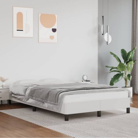 Cadre de lit sans matelas blanc 120x190 cm similicuir vidaXL (1/6)