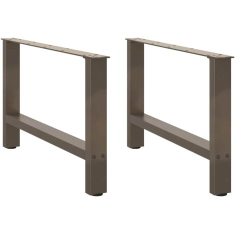 Pieds de table basse en acier naturel, 2 pièces, 70 x (42-43) cm vidaXL
