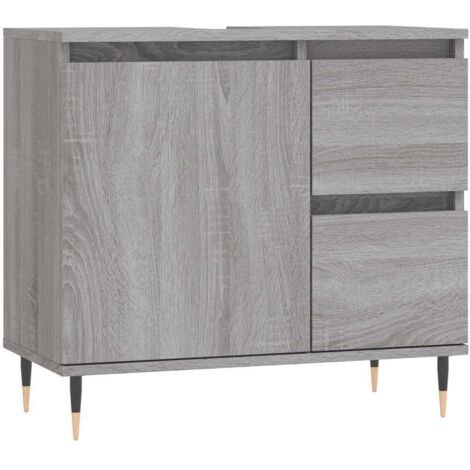 Armoire de bain sonoma gris 65x33x60 cm bois d'ingénierie vidaXL (1/5)