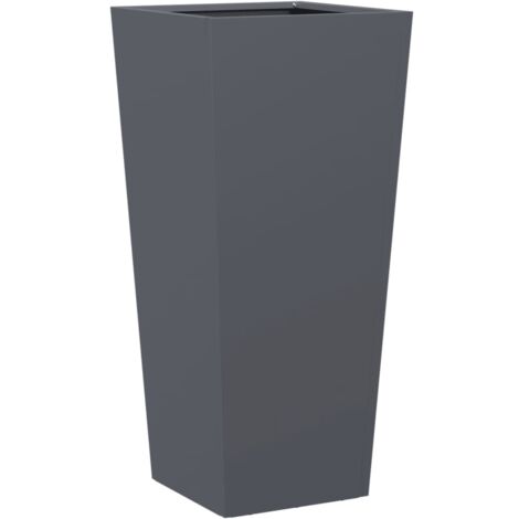 Jardinière anthracite 35x35x75 cm acier vidaXL (1/5)
