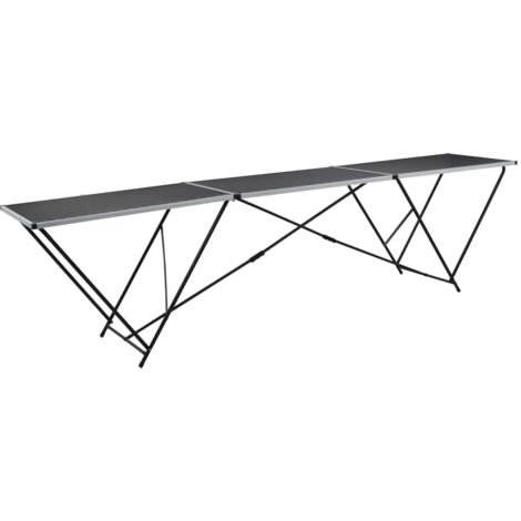 vidaXL Folding Pasting Table MDF and Aluminium 300x60x78 cm
