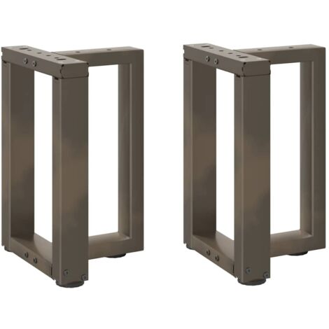 Pieds de table basse en T, 2 pièces, noir, 38 x 25 x (42-43) cm, acier vidaXL