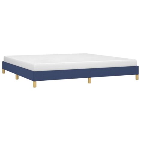 Cadre de lit sans matelas bleu 200x200 cm tissu vidaXL (1/5)