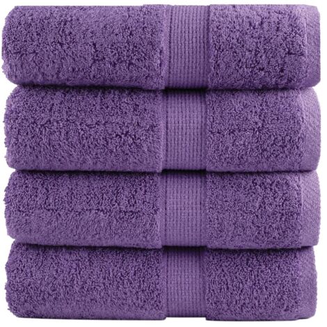Serviettes d'invité de qualité supérieure SOLUND 4 pcs violet vidaXL