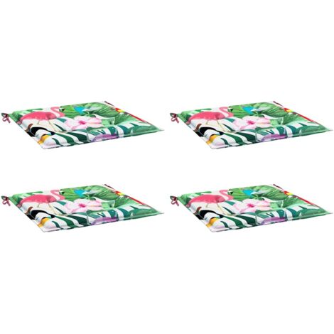 Coussins de chaise de jardin lot de 4 multicolore 40x40x4 cm vidaXL (1/6)