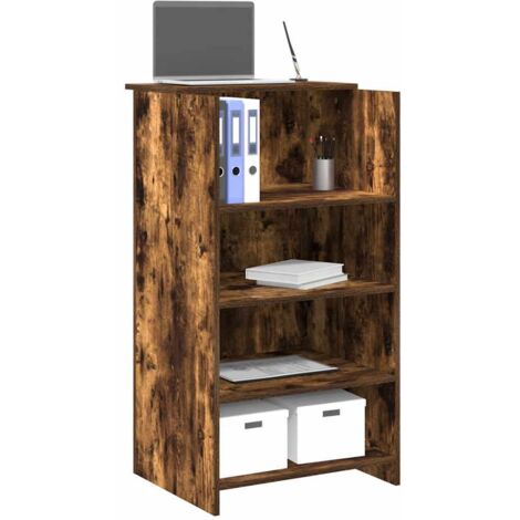 vidaXL Reception Desk Smoked Oak 55x50x103,5 cm Engineered Wood