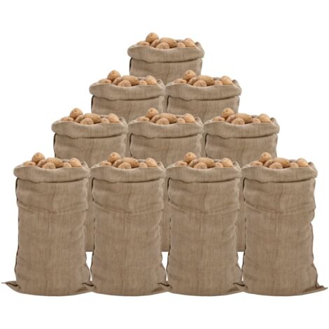 Sacs en jute 10 pièces 65x135 cm 100 % jute 340 g/m² vidaXL