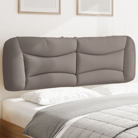Coussin de tête de lit Hvar taupe 160 cm tissu vidaXL (1/5)