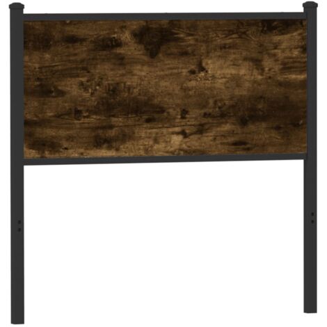 Tête de lit chêne fumé 90 cm bois d'ingénierie et acier vidaXL (1/5)
