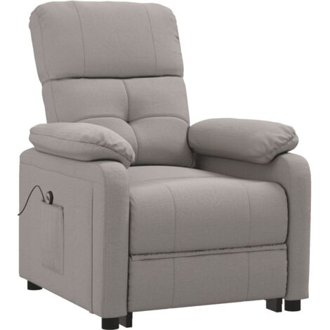 Fauteuil inclinable électrique Taupe Tissu vidaXL (1/5)