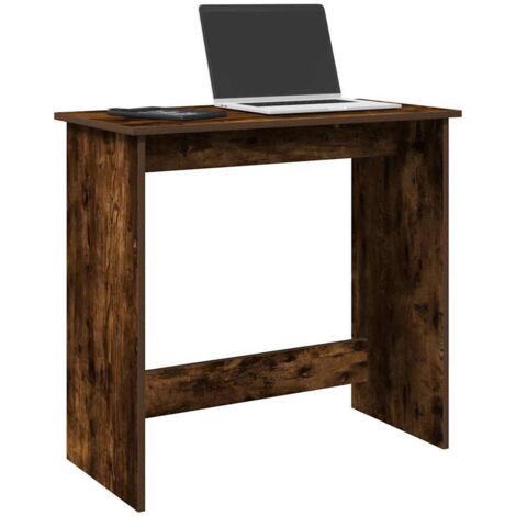 Bureau chêne fumé 80x40x75 cm bois d'ingénierie vidaXL (1/5)