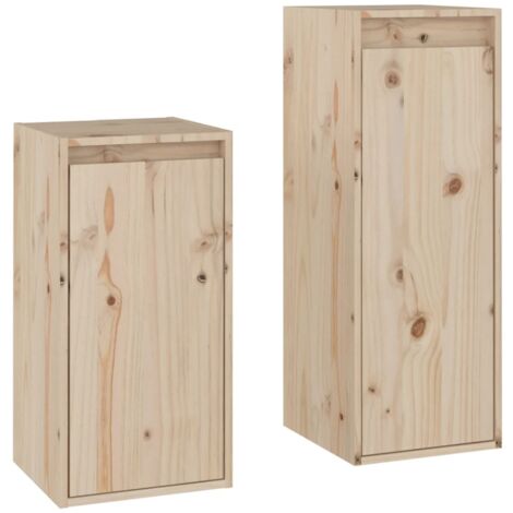 Meubles TV 2 pcs Bois massif de pin vidaXL (1/5)