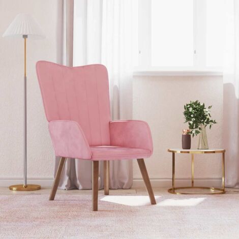 Chaise de relaxation Rose Velours vidaXL