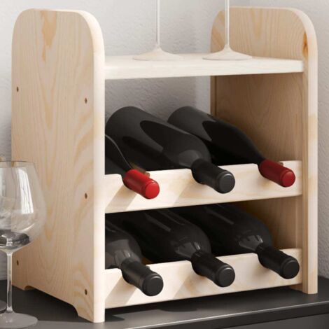 Casier à vin avec panneau supérieur 33x25x37 cm bois pin massif vidaXL