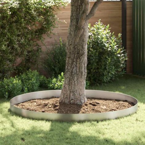 Bordure de Pelouse Argent 450 x 0,05 x 15 cm Acier inoxydable vidaXL (1/5)