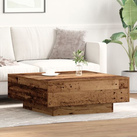 Vidaxl – Table basse fixe en bois d'ingénierie 80 x 80 x 31 cm – Design minimaliste moderne – Surface stable pour salon – Montage facile