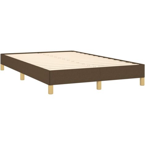 Cadre de lit sans matelas marron foncé 120x190 cm tissu vidaXL